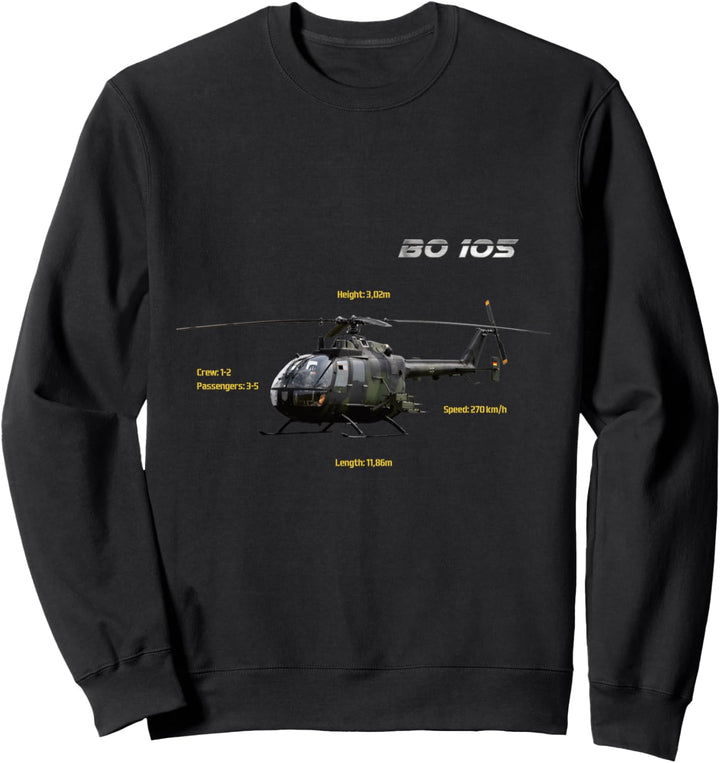 Hubschrauber Bo 105 Sweatshirt