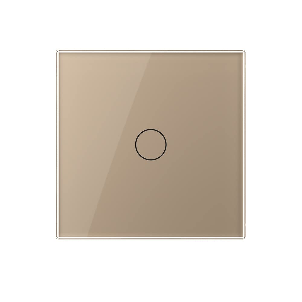 Livolo dimmbarer Wechselschalter/Kreuzschalter Dimmer Lichtschalter Wandschalter LED UP mit Glasblen