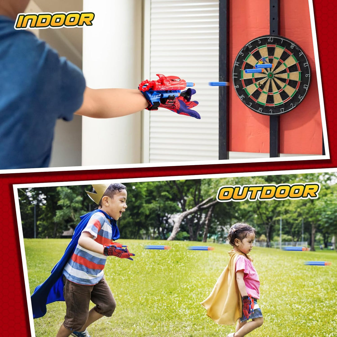 Braxel Spielzeug ab 3-8 Jahr Junge, Netzwerfer Handschuhe Kinder Geschenk ab 3-6 Jahre Outdoor Spiel