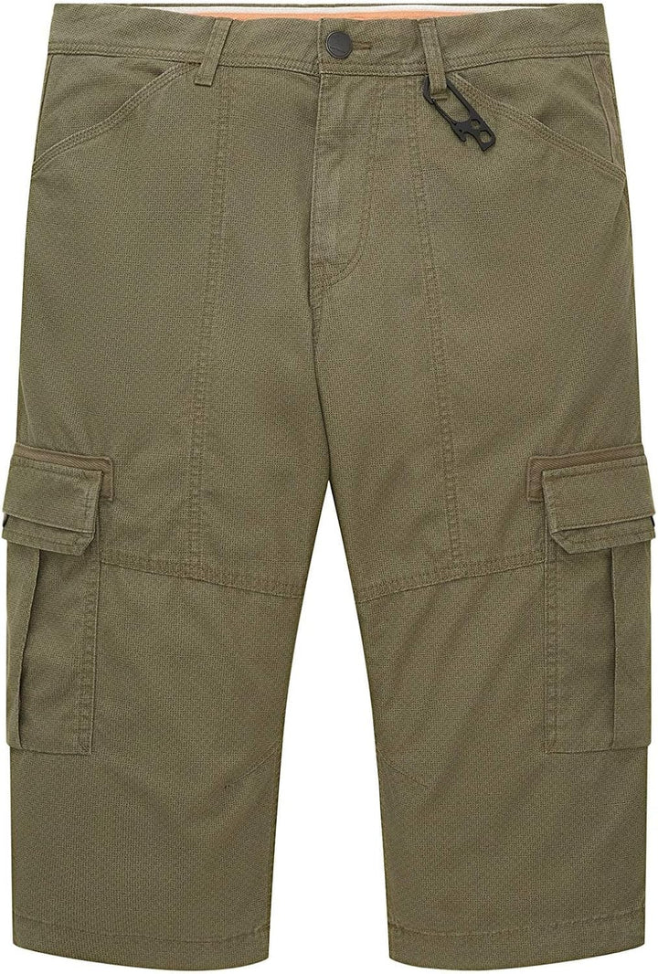 TOM TAILOR Herren Cargo Max Overknee Bermuda Shorts 27 31300 - Olive Minimal Pattern, 27 31300 - Oli