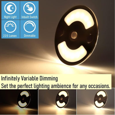 acegoo 12V LED Deckenleuchte Wohnmobil Beleuchtung Leuchte Dimmbar Innenbeleuchtung 75mm, Zwei Farbe
