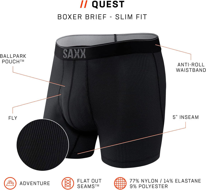 SAXX Underwear Co. Boxershorts -Platinunterwäsche Boxershorts Mit Fliege und integriertem Ballpark P