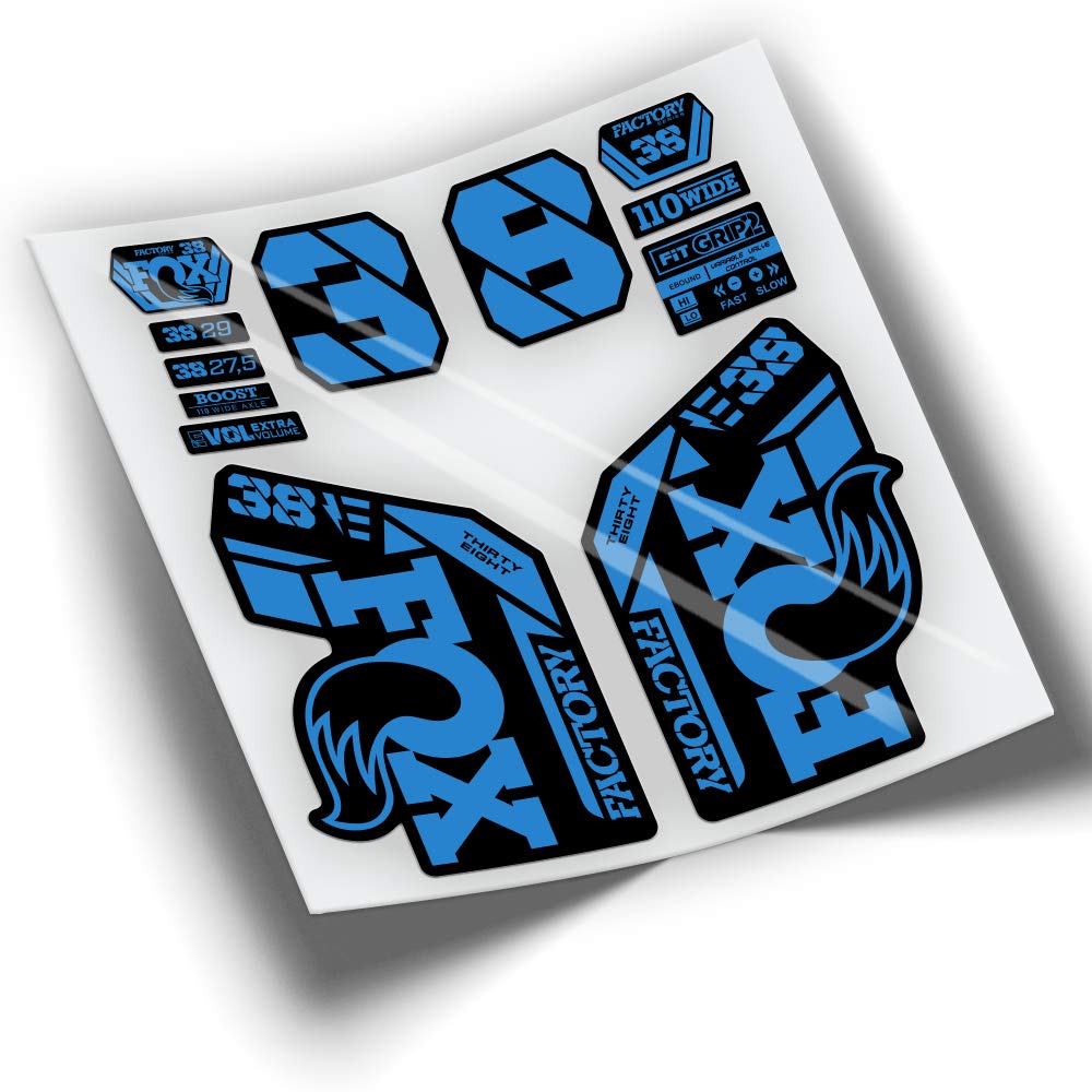 Ref: VP437 Aufkleber, kompatibel mit Fox 38 Gabel, Ebike Kashima 2021-2025, MTB, Sticker, Aufkleber,