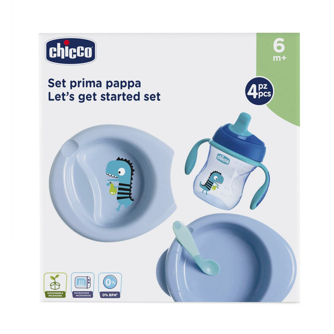 Chicco Baby Geschirr Set, Baby Geschirrset für Essen und Babynahrung, bestehend aus Tasse Training C