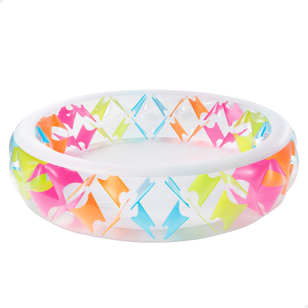 Intex Aufblasbare Pool bunt Pinwheel Pool color 229x152x56 cm Mehrfarbig, Mehrfarbig