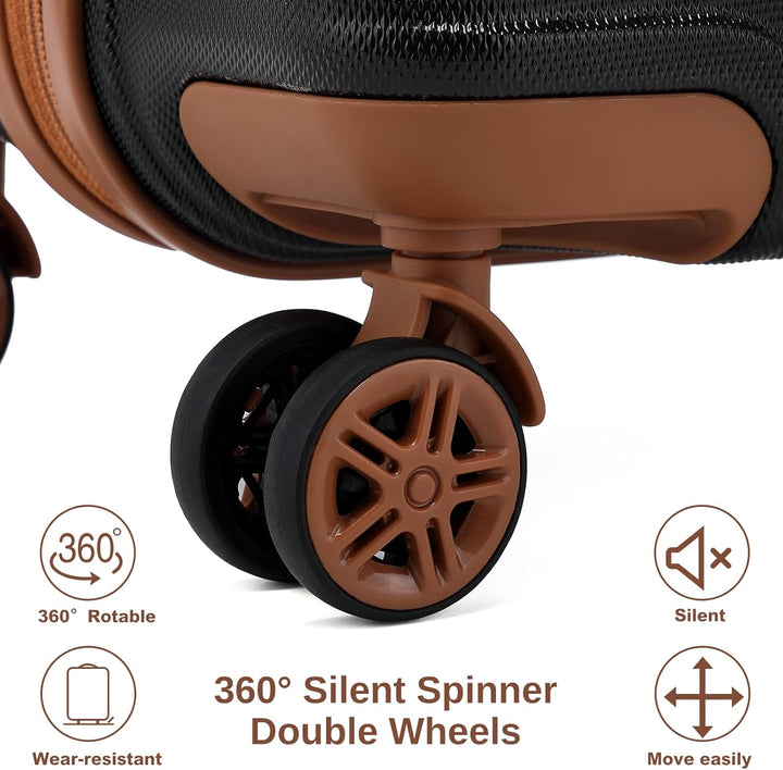 KONO Kofferset Reisekoffer Set Gepäcksets 6 Teilig, Koffer Set mit Beautycase Kosmetikkoffe mit Hand