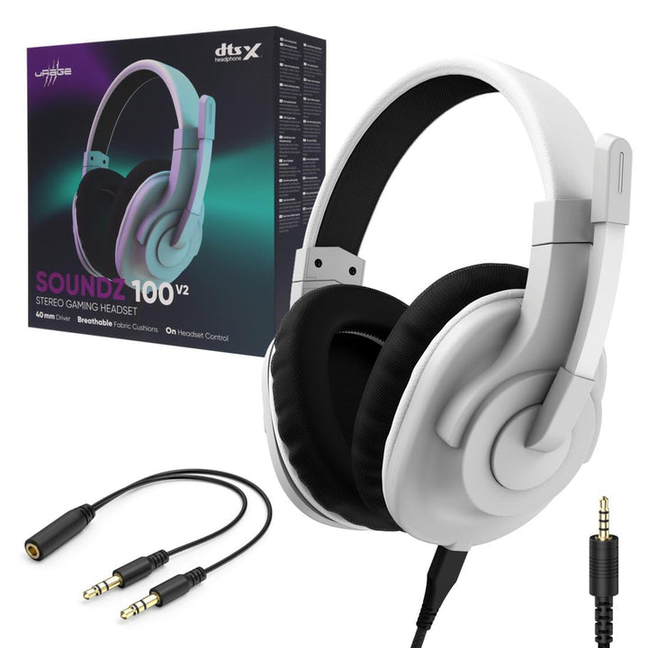 uRage Gaming-Headset SoundZ 100 V2, kabelgebundene Multi-Plattform Kopfhörer für PS4/PS5/PC/Xbox/Lap