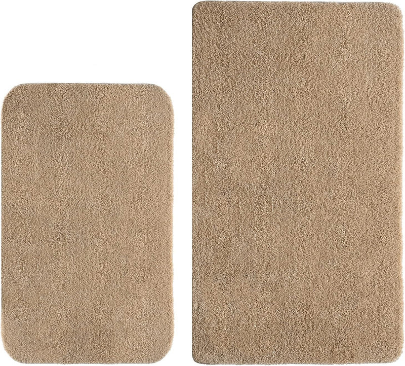 MIULEE Badematte Duschvorleger Badvorleger Flur 2er Set rutschfest Matte Teppiche Badteppich Badezim