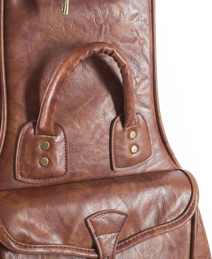 Fame Robustes Kunstleder Gigbag für Westerngitarre, Vintage Design, hochverdichtete Schaumpolsterung