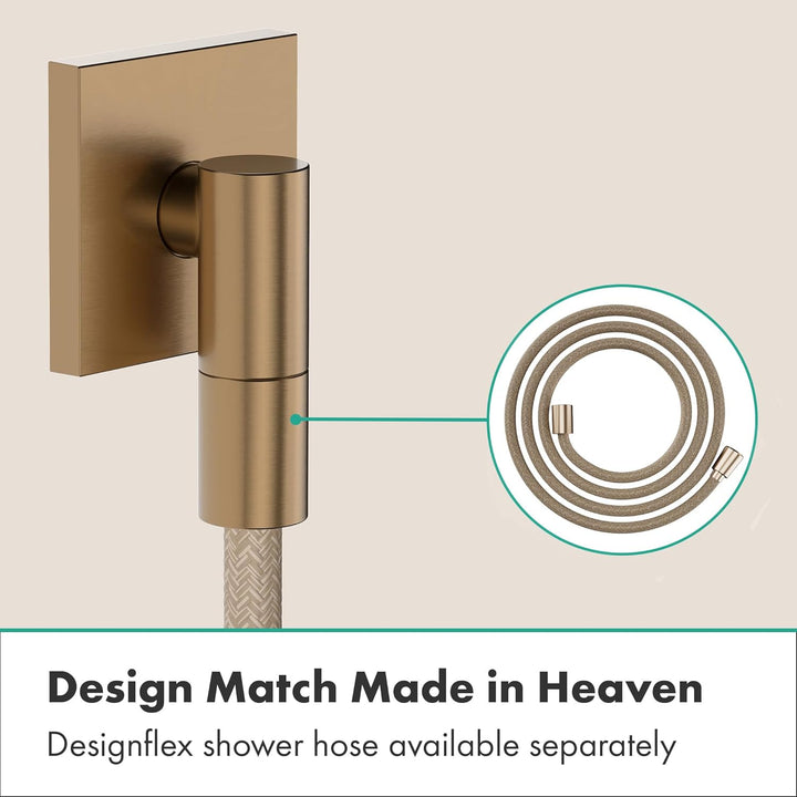 hansgrohe FixFit Fine E - Schlauchanschluss Dusche, universaler Wandanschluss mit Rückflussverhinder