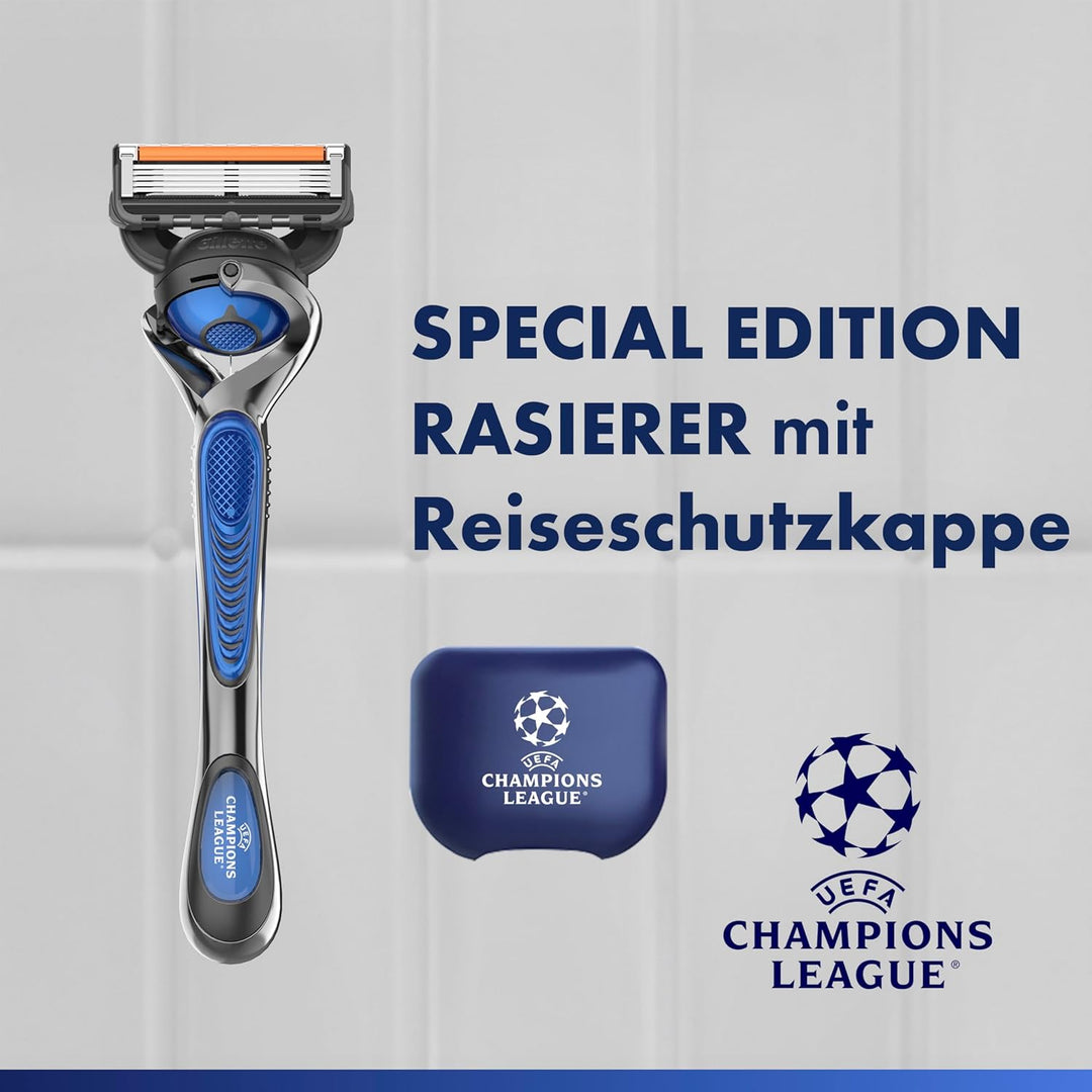 Gillette Fusion5 Proglide UEFA Champions League Special Edition, 1 Rasierer 3 Ersatzklingen mit neue