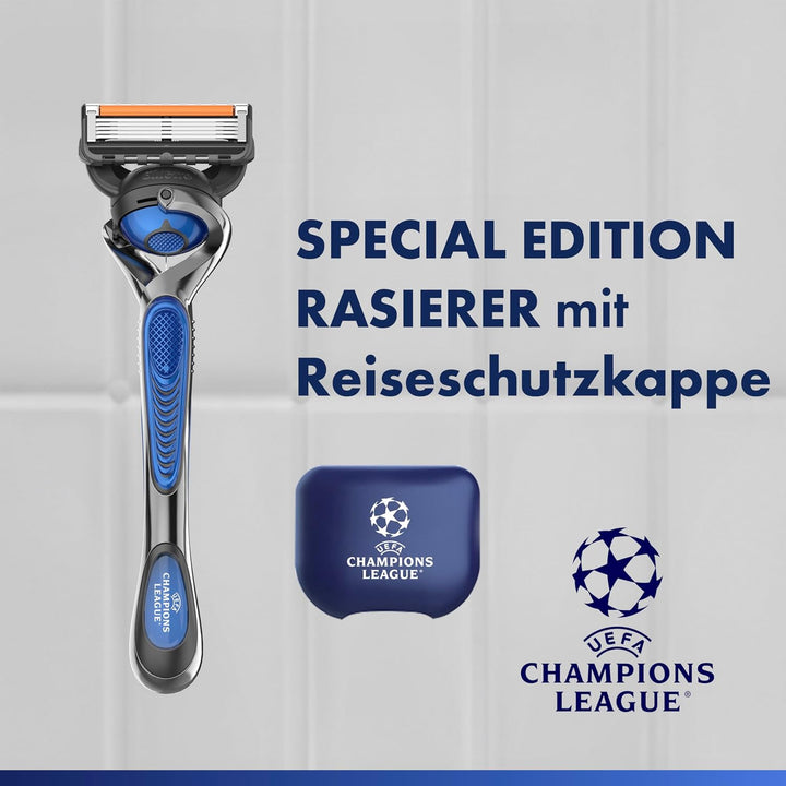 Gillette Fusion5 Proglide UEFA Champions League Special Edition, 1 Rasierer 3 Ersatzklingen mit neue
