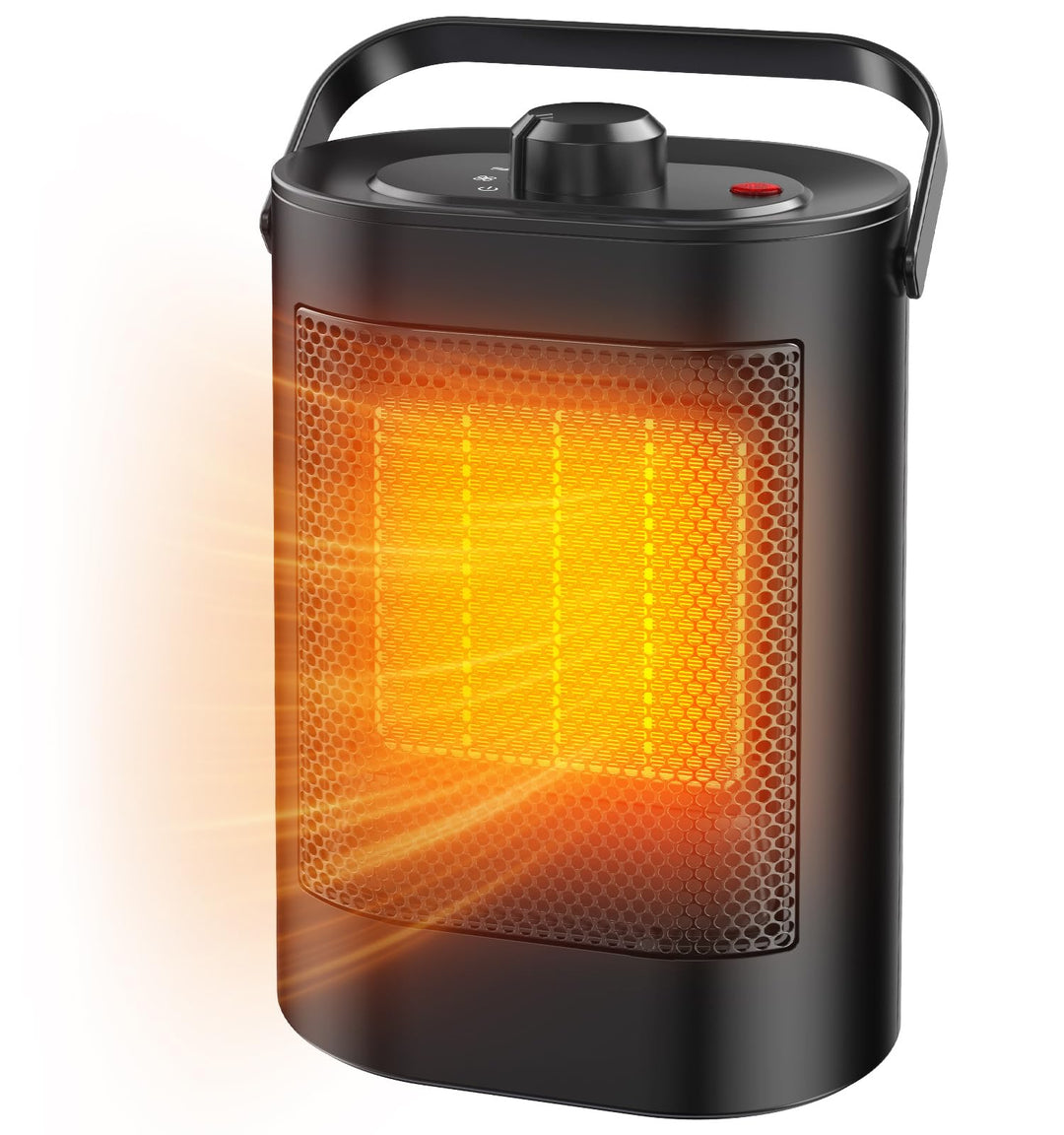 Heizlüfter Energiesparend,1500W PTC Keramik Heizung Elektrisch,3-Stufen-Modus, Überhitzungs- & Kipps