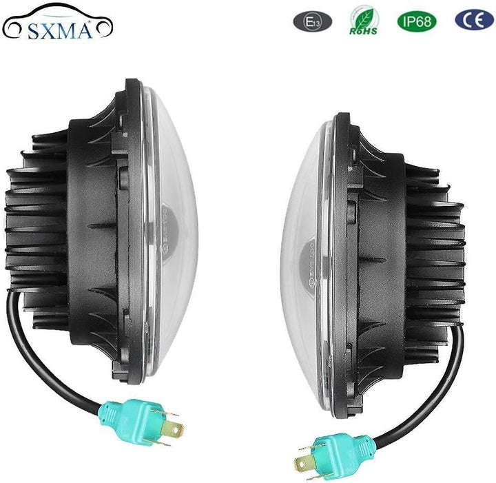 SXMA 7 '' Black Daymaker LED-Scheinwerfer-Versammlung Runde Lo/Hi Beam LED Scheinwerfer Scheinwerfer