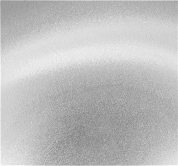 Pentole Agnelli ALMR1111W28 Wok, Radiant mit Boden aus Aluminium, 28 cm, Metall, Silber/schwarz, 28