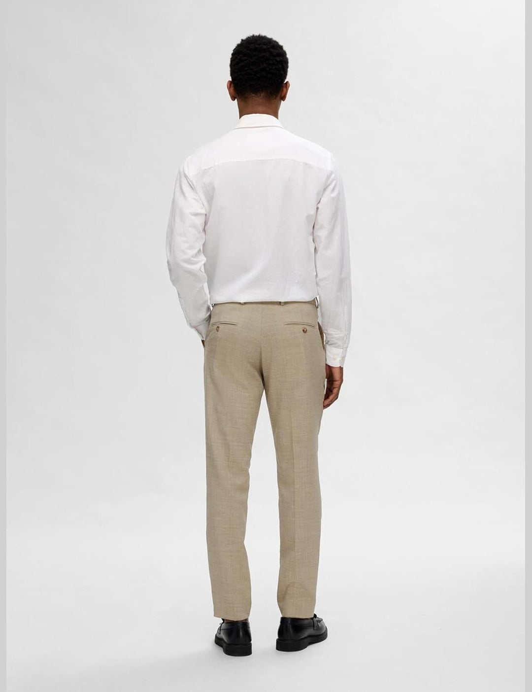 ONLY Herren Slhslim-oasis Linen Trs Noos 56 Sand, 56 Sand