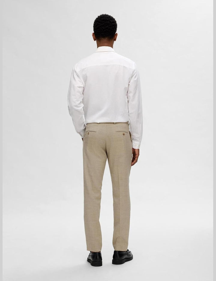 ONLY Herren Slhslim-oasis Linen Trs Noos 56 Sand, 56 Sand
