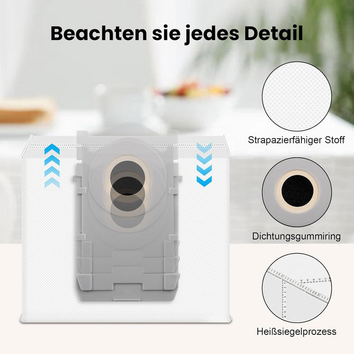 14 Stück 4L Staubsaugerbeutel für Ecovacs Deebot X8/X9 Pro Omni, T50 Pro Omni gen2, T30C Pro Omni, X