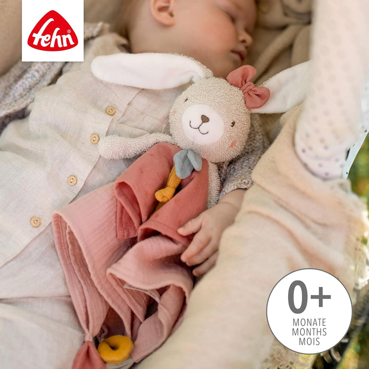 Fehn Schmusetuch Hase fehnNATUR - Spielkamerad & Stofftier-Schnuffeltuch mit Baumwolle aus kontrolli