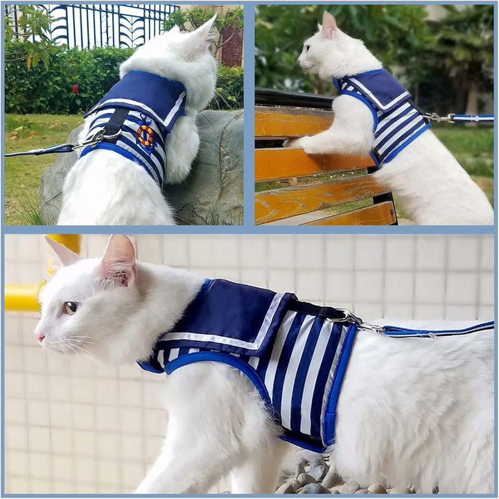 Yizhi Miaow Katzengeschirr und Leine zum Spazierengehen, ausbruchsicher, verstellbares Katzengeschir