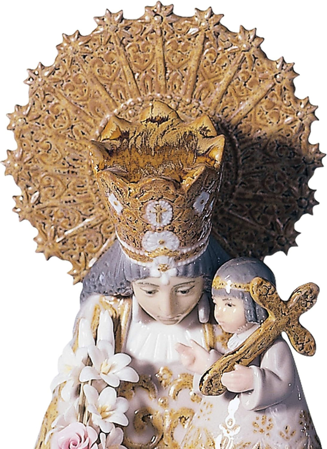 LLADRÓ Valencianische Madonnen-Figur. Nummerierte Auflage. Unsere Dame Der Verlassenen. Porzellan.