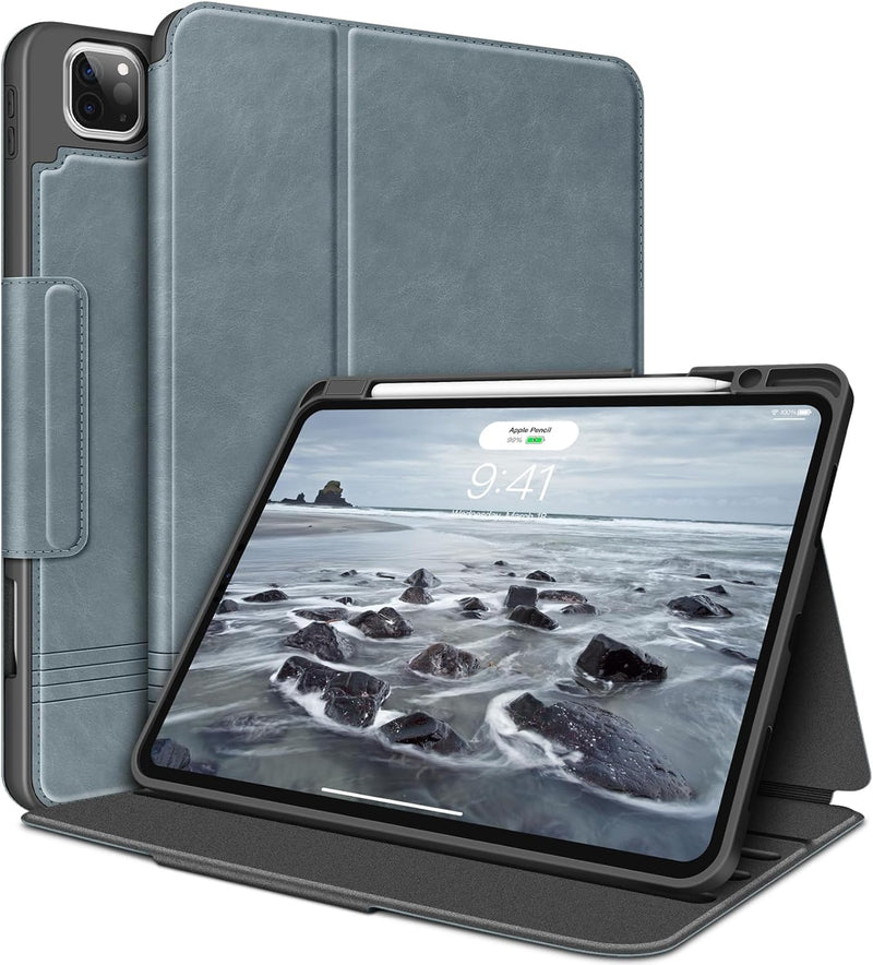 iPad Pro 11 Zoll Hülle 2022/2021/2020/2018 (4./3./2./1. Gen) mit Bleistifthalter PU Leder Case Stoss