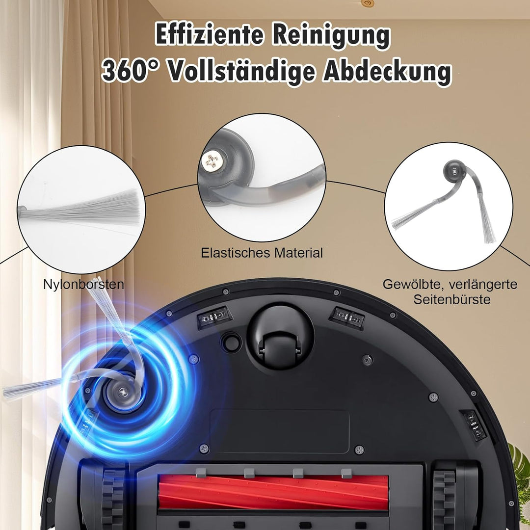 26 Stück Zubehör für Roborock QV 35A/QV 35S / QR598 / QR798 Saugroboter, 2 Hauptbürste, 6 Staubbeute