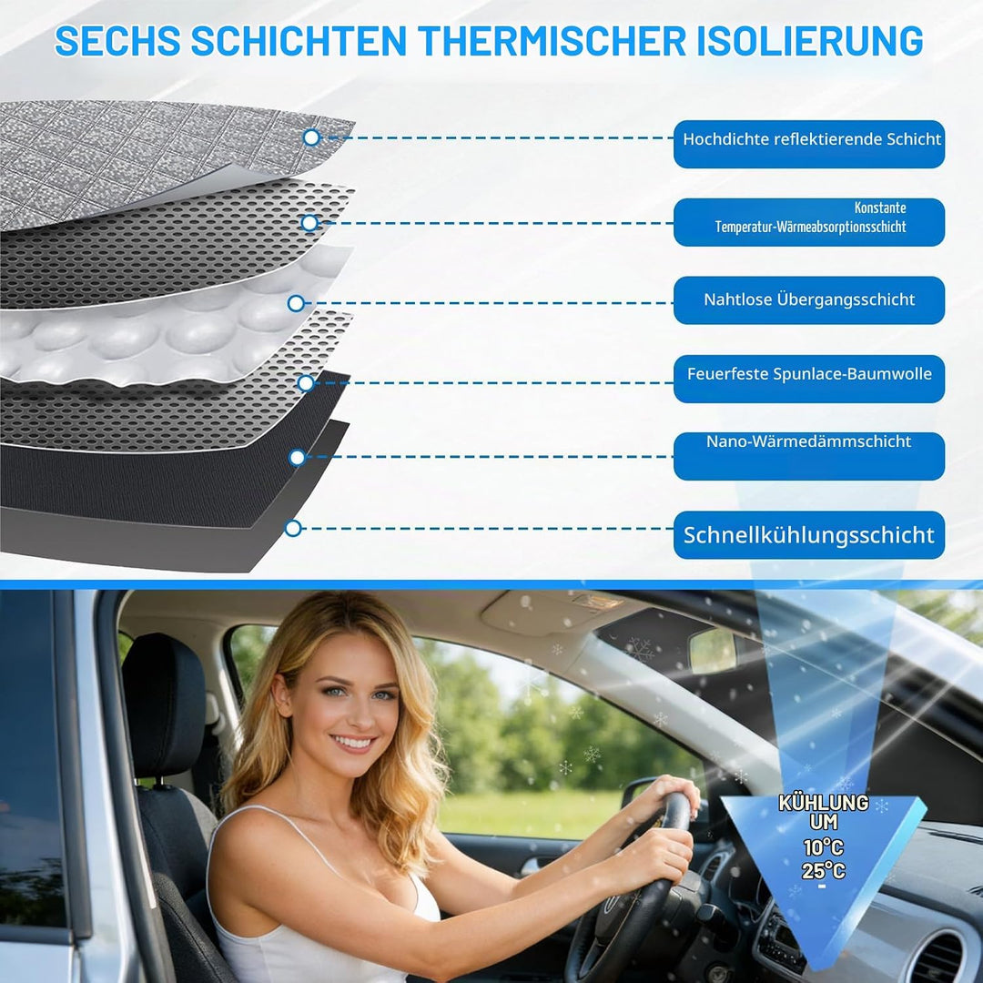 Sonnenschutz Auto Frontscheibe Ersatz für Audi A6 4L 2025-2026, Auto Windschutzscheibe Sonnenschutz