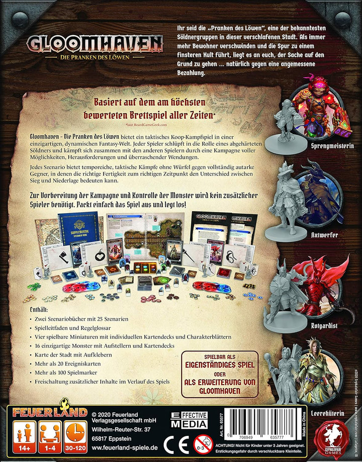 Feuerland Spiele 63577 Gloomhaven - Die Pranken des Löwen, Ab 14 Jahren Single, Single