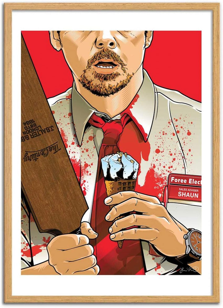Wall Editions Art-Poster - Shaun of The Dead - Joshua Budich