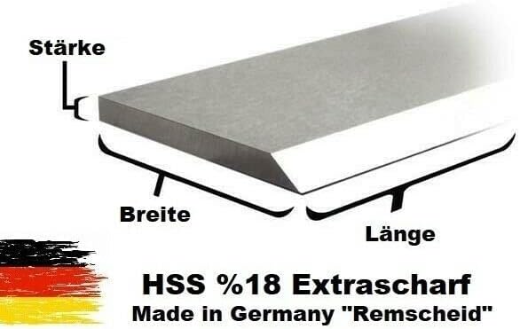 2 Stück 310 x 30 x 3 HSS Hobelmesser ST-1 Revo