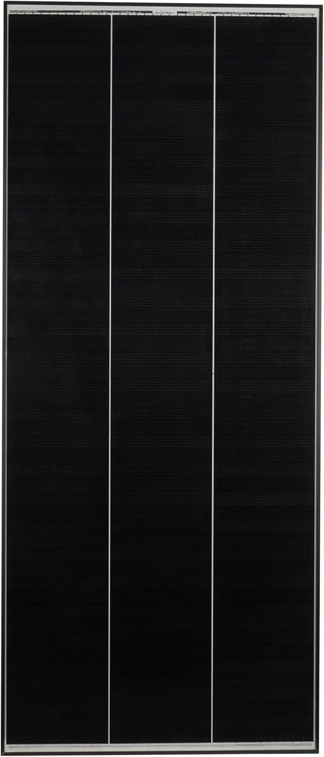 SOLA Frame Black Wohnmobil Komplettset mit Haltespoiler und Laderegler 205 W weiss Weiss 205 W, Weis