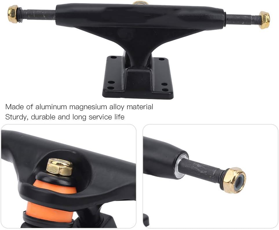 Keenso Skateboard Trucks, 2PCS Robuste Aluminium Skateboard Halterung Leichte Tensor Trucks Skateboa