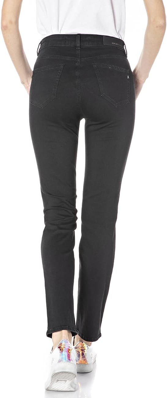 Replay Damen Florie Jeans 26W / 30L Schwarz (098 Black), 26W / 30L Schwarz (098 Black)