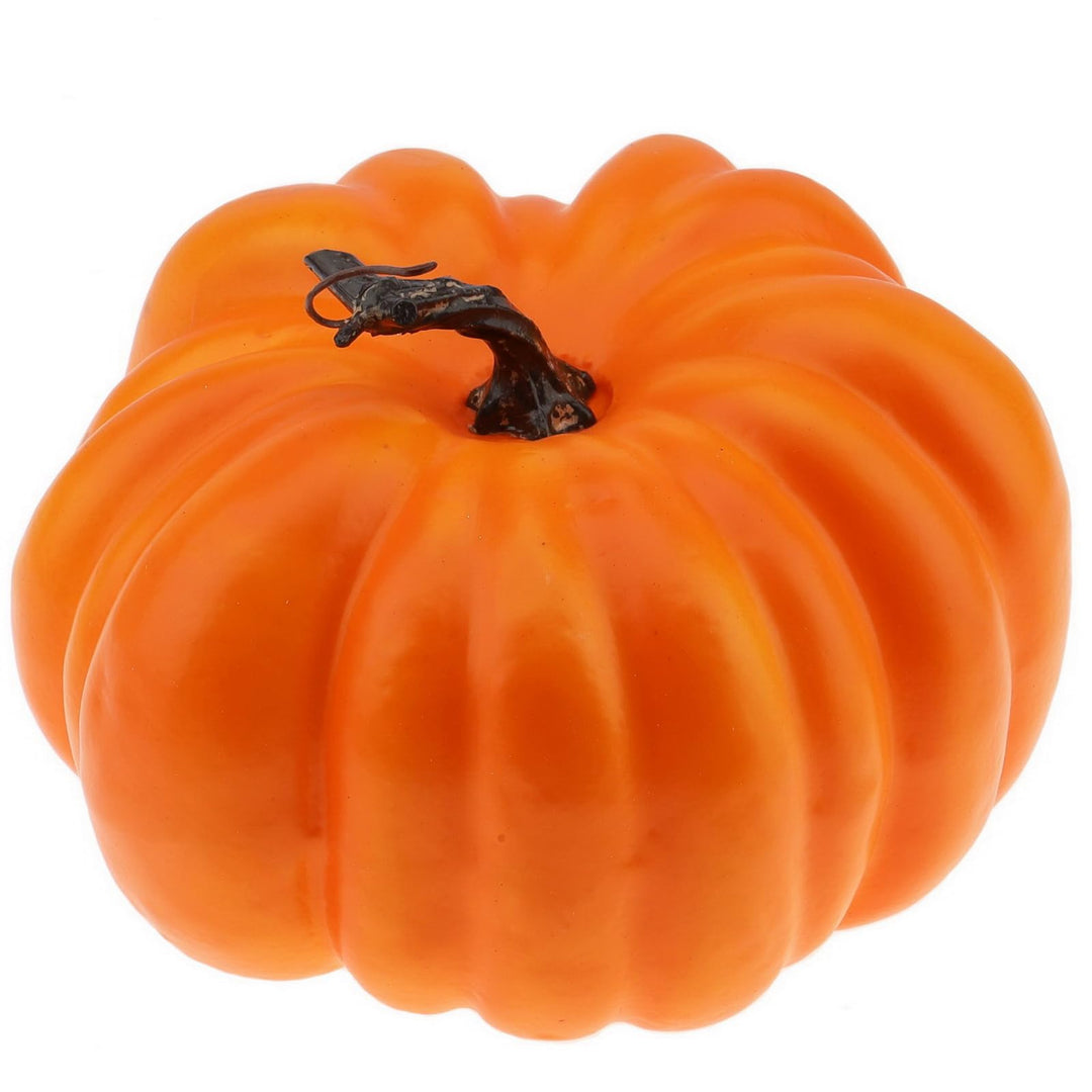 Woration 21 cm Gross Orange Gefälschte Halloween Kürbis Künstlich Faux Herbst Kürbis Dekoration für