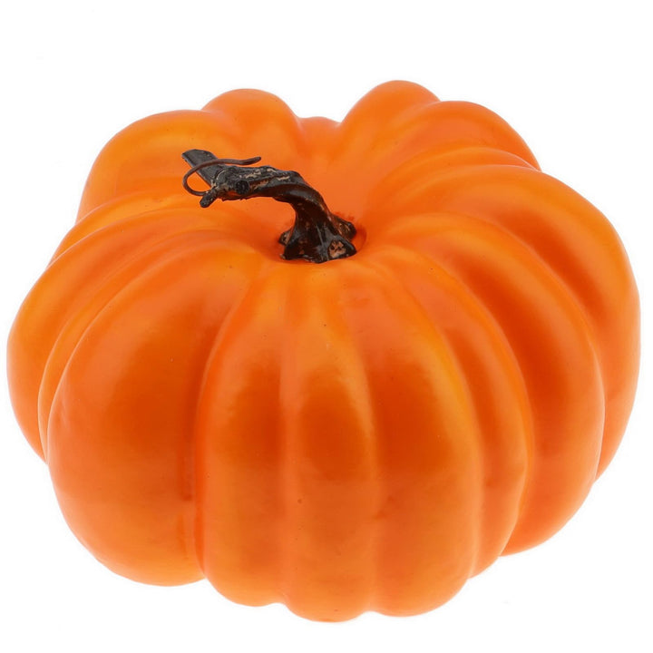 Woration 21 cm Gross Orange Gefälschte Halloween Kürbis Künstlich Faux Herbst Kürbis Dekoration für