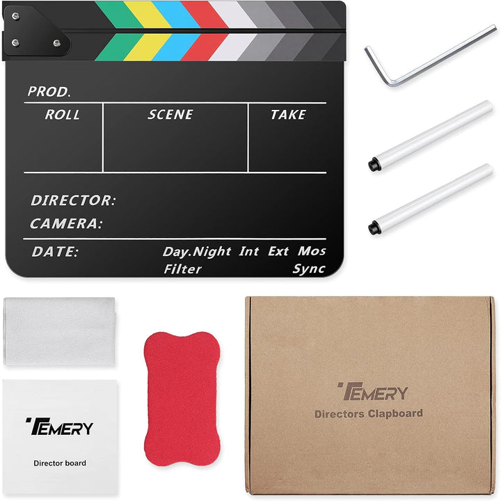 Kinematographische Film Clapper, Acryl Trockene Schindel Acryl Kunststoff Film Ciak, Multicolor CF04