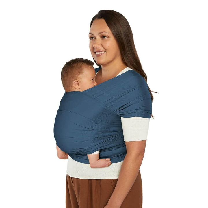 Ergobaby Babytragetuch für Neugeborene ab Geburt bis 11,3 kg, Aura Mesh Tragetuch aus recyceltem Pol