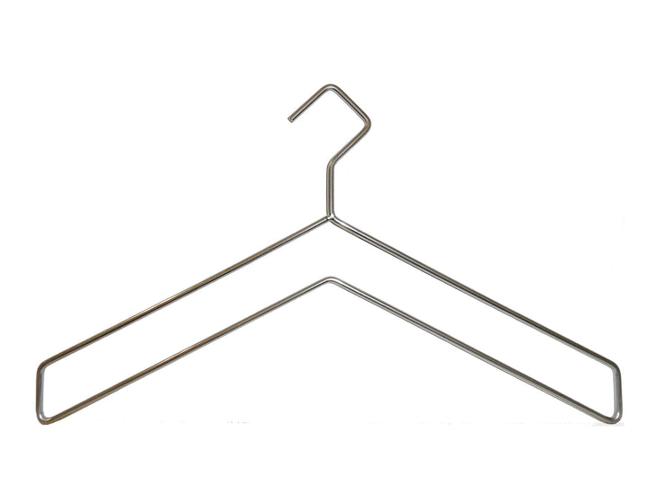 edler Design Garderobenbügel aus Edelstahl, 5 mm, 43 cm, Silber Glanz, 5 Stück