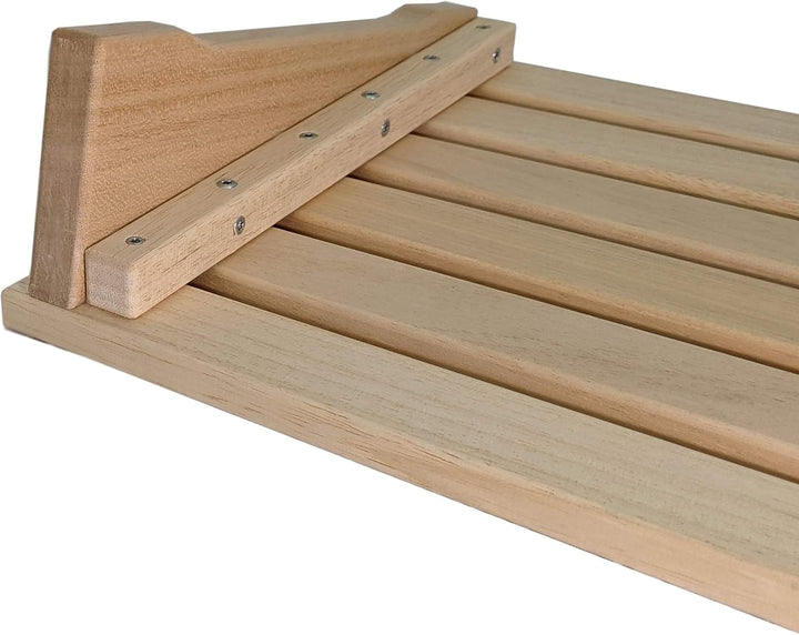 VIAMO® Sauna Kopfstütze Kopfteil Rückenlehne aus Abachiholz, 39,5 cm x 30 cm Grösse 1 (1er, Grösse 1