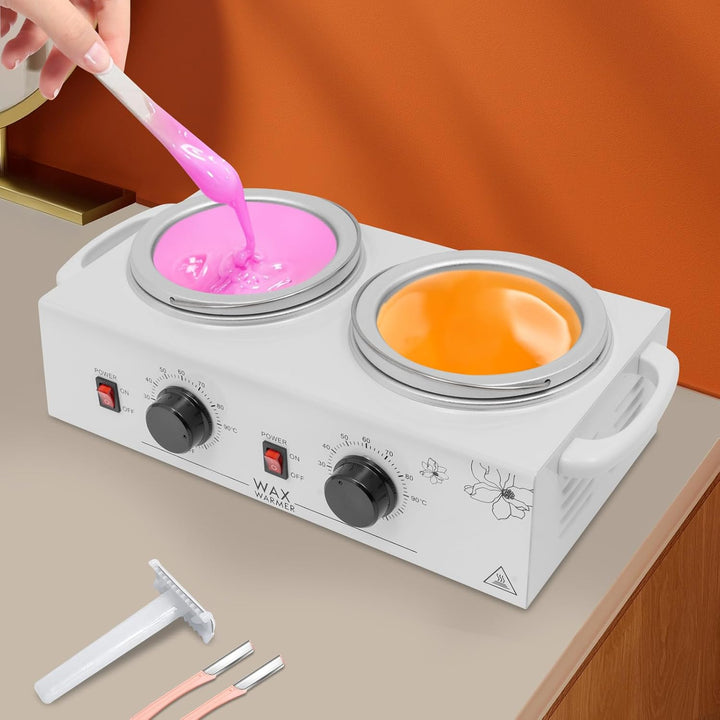 Wax Maschine Tragbar Warmwachsgerät 200W elektrischer Wachswärmer Gerät Wachsschmelzer Doppel Wachsg