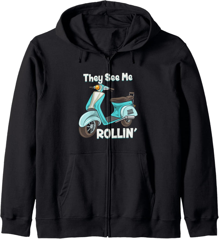 Sie sehen mich rollen - Lustiges Moped Roller Kapuzenjacke