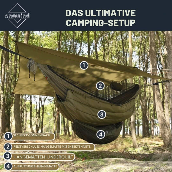 Onewind Hängematte Underquilt, volle Länge unter Decke mit Isolierung für Hängematte Camping,4 Jahre