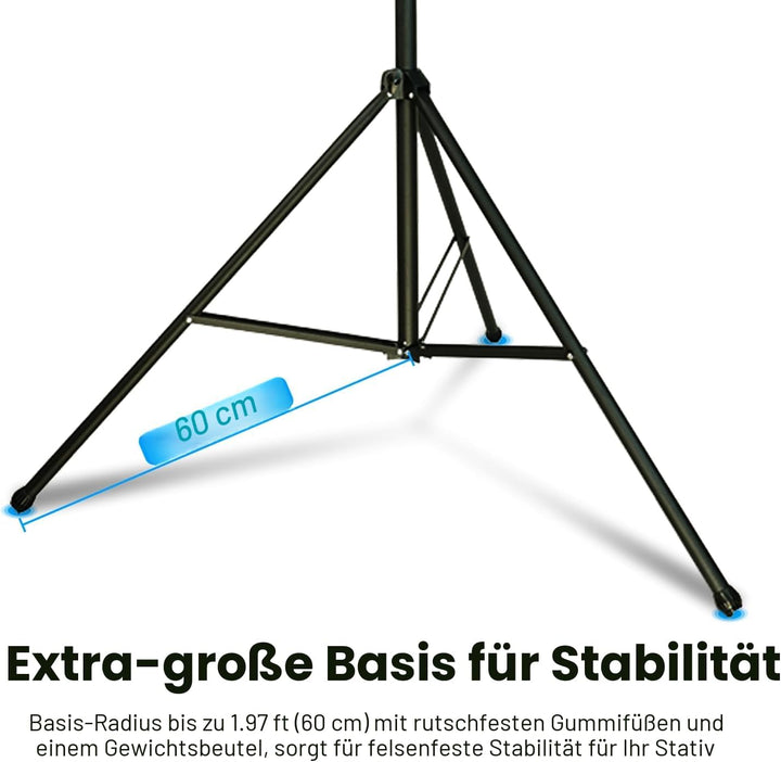 XbotGo Update T4 Stativ für Fussball-/Basketball-Aufnahmen, Bis zu 4 Meter Höhe, Mit Schnellwechselp