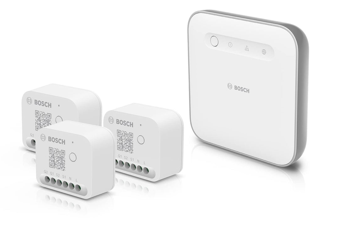 Bosch Smart Home Beleuchtung und Beschattung-Set, 3x Licht-/Rollladensteuerung II, 1x Controller II