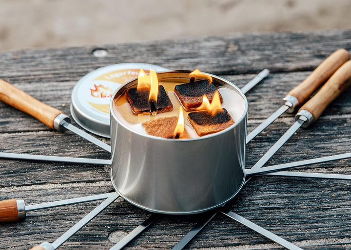 Lagerfeuerliebe® Lagerfeuer to go | bis zu 4 Std. Brenndauer | wiederverwendbar, leicht & sicher | Ø