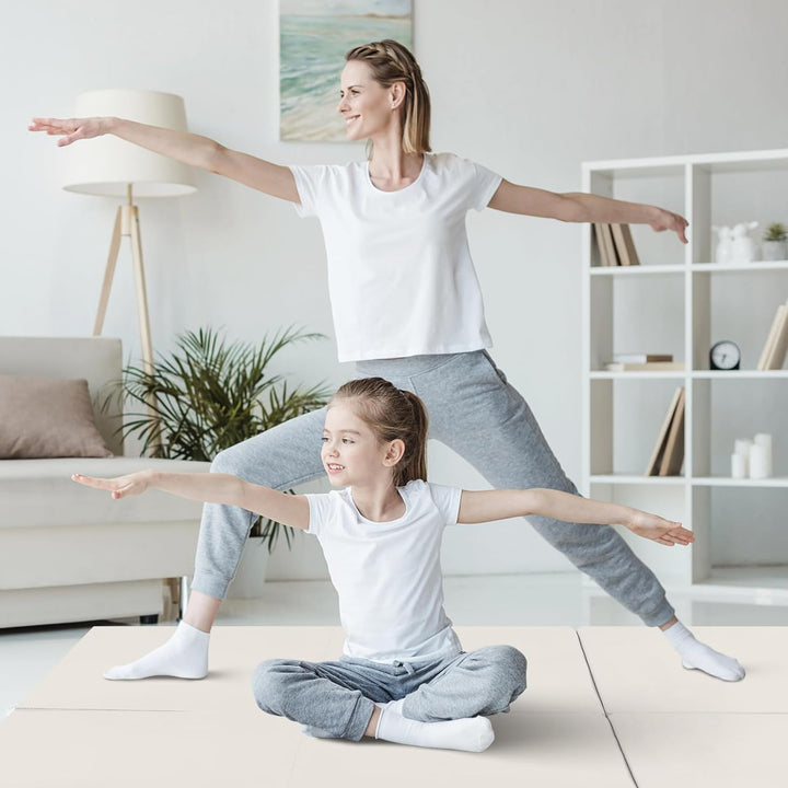 COSTWAY 180 x 60 x 5 cm Weichbodenmatte klappbar, Gymnastikmatte tragbar, Yogamatte wasserabweisend,