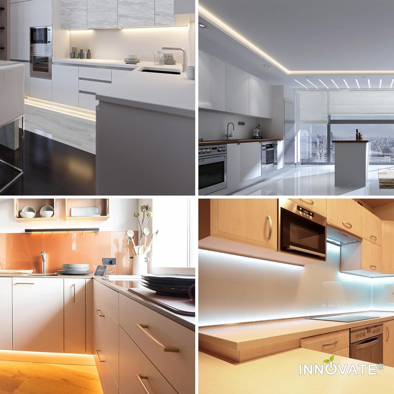 INNOVATE LED Profil silber 6 x 1m - Aluminium Profil - Aluprofil für LED-Strip - Profil für LED-Stre