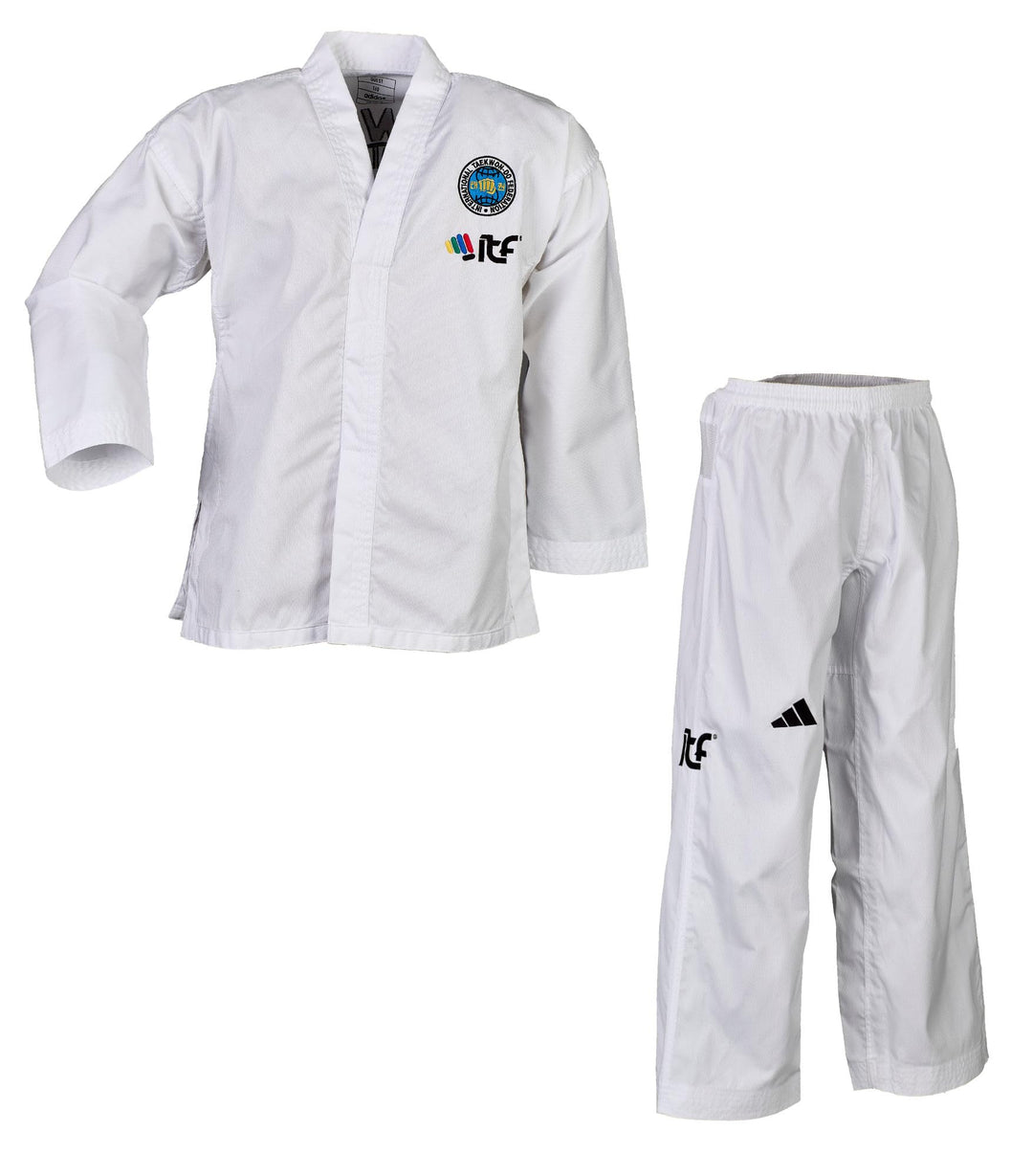 adidas Taekwondoanzug Quest ITF | Dobok mit neuem ITF Logo | für Kinder und Erwachsene | Leicht und