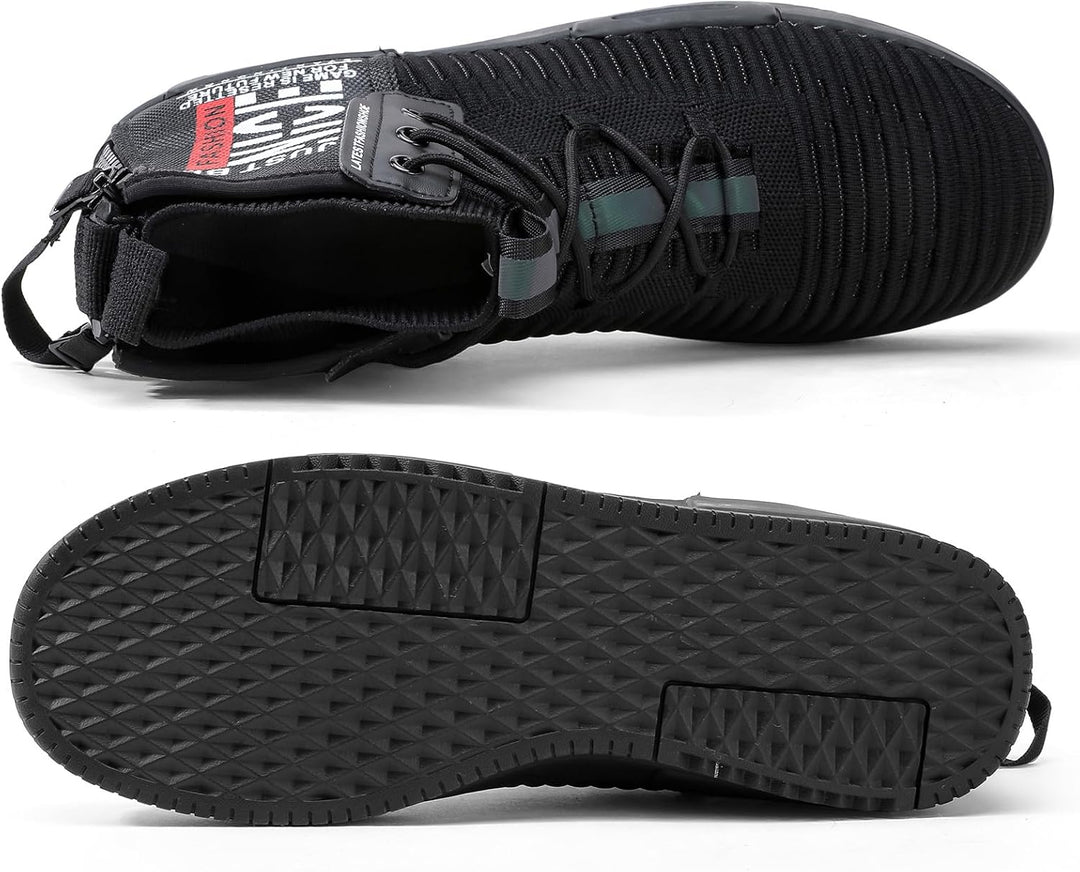 FUSHITON Herren Sportschuhe High Top Turnschuhe Mode Freizeitschuhe Draussen Laufschuhe Sneakers Lei